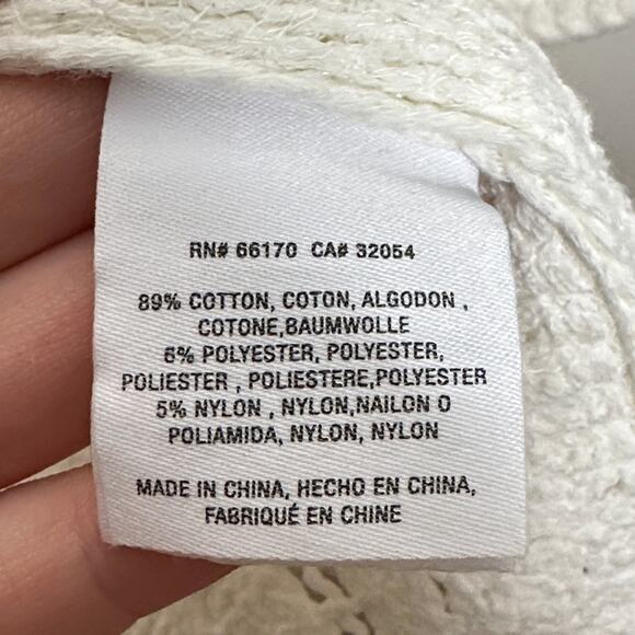 ANTHROPOLOGIE Lace Kimono Cropped Topper Cardigan Ivory Sz XS {3C11} - Picture 5 of 5